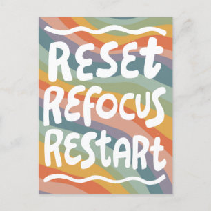 RESET REFOCUS HERSTART Leuke bellenbrieven INSPO Briefkaart
