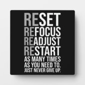 Reset Refocus Readapt - Gym, Hustle, Succes Fotoplaat (Voorkant)
