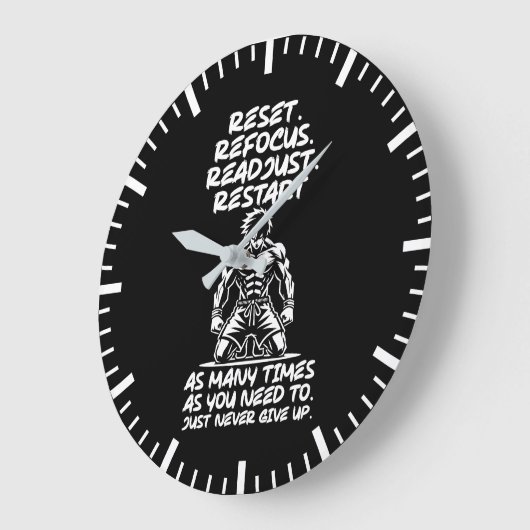 Reset Refocus Readapt - Gym, Hustle, Succes Grote Klok (Hoek)