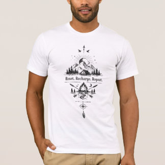 Resetten. Opladen. Herhalen. T-shirt