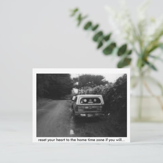 resetten, uw hart terugstellen naar de thuistijdzo briefkaart (Staand voorkant)