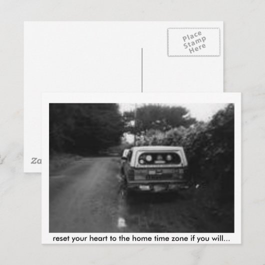 resetten, uw hart terugstellen naar de thuistijdzo briefkaart (Voorkant / Achterkant)