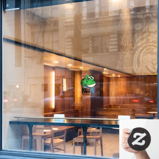 Resi de Kikker Raamsticker (Cafe Raam)