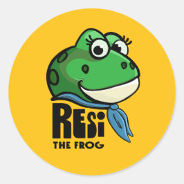 Resi de Kikker Ronde Sticker