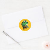 Resi de Kikker Ronde Sticker (Envelop)