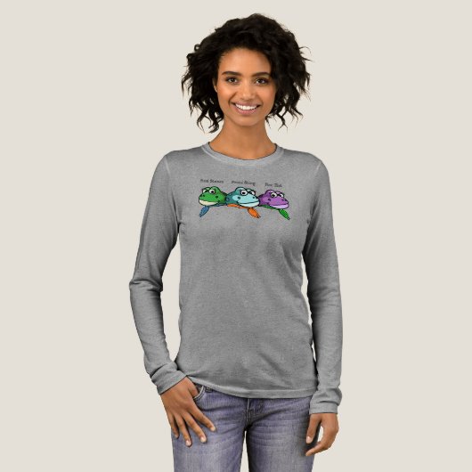 Resi, Prote & Ree Frogs Together Strong Tri-Blend Shirt (Voorkant)
