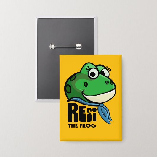 Resi the Frog Button (Voorkant / Achterkant)