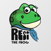 Resi the Frog Raamsticker (Vel)