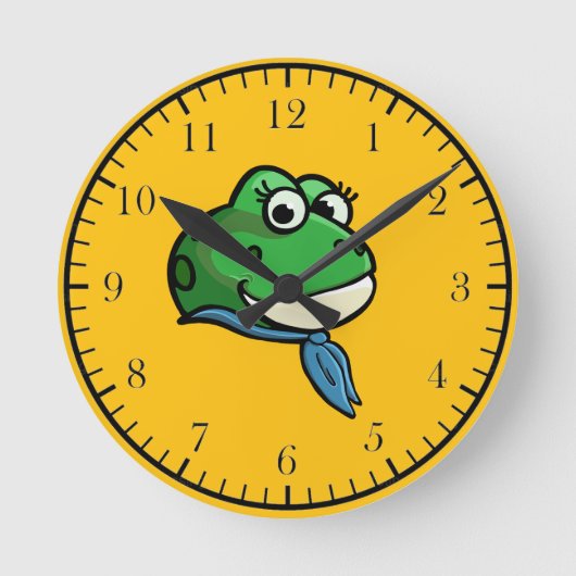 Resi the Frog Ronde Klok (Voorkant)
