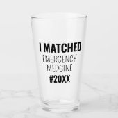 Residency Match Day Party Medische School Afstuder Glas (Voorkant)