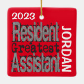 Resident Assistant Extraordinaire CUSTOM Keramisch Ornament (Achterkant)