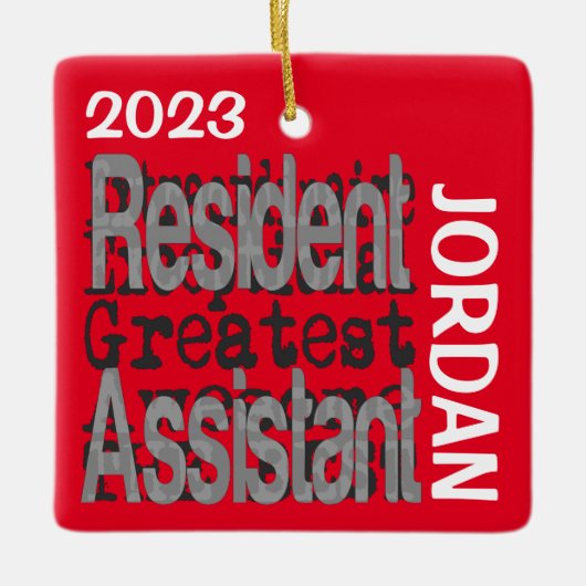 Resident Assistant Extraordinaire CUSTOM Keramisch Ornament (Voorkant)