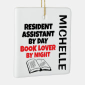 Resident Assistent houdt van lezen CUSTOM Keramisch Ornament (Rechts)