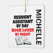 Resident Assistent houdt van lezen CUSTOM Keramisch Ornament (Links)