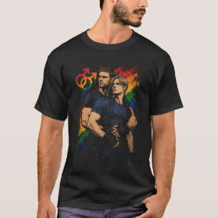 Resident Dark Hero Paar Kunst 31 Basic Dark T-S T-shirt
