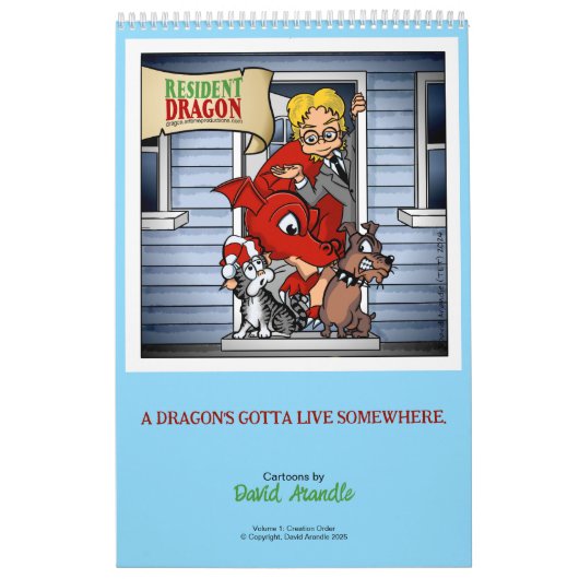 Resident Dragon Cartoons beroemd gemaakt door Davi Kalender (Hoes)