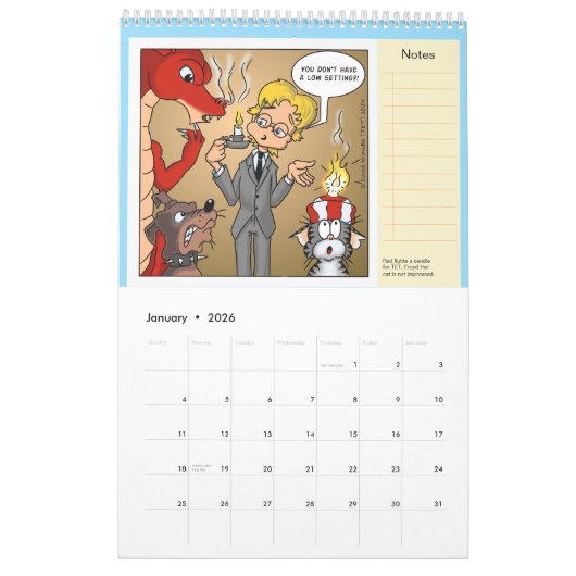 Resident Dragon Cartoons beroemd gemaakt door Davi Kalender (Jan 2026)