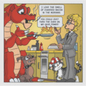 Resident Dragon - I Love the Smell of Chared Bacon Sticker (Voorkant)