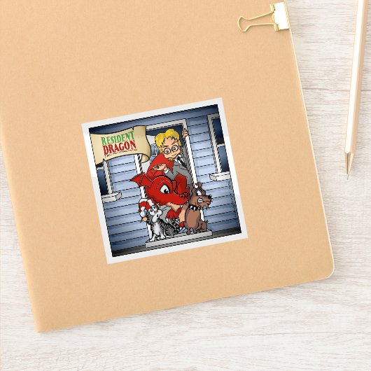 Resident Dragon Original Character Cast Group Sticker (Notitieboek)