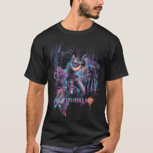 Resident Evil 4 Leon s Kennedy Zombie Retro Box Ar T-shirt
