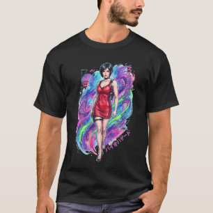 Resident Evil Ada Wong Rode Vaporwave Grapple Onts T-shirt