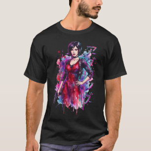 Resident Evil Ada Wong Vaporwave Retro Synthwave T-shirt