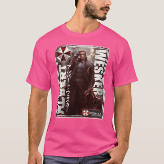 Resident Evil Albert Wesker Retro Gaming Art famil T-shirt