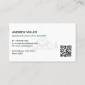 Residential Construction | Brown Drafter Visitekaartje (Achterkant)