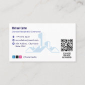 Residential Construction | Darkblue Drafter Visitekaartje (Achterkant)