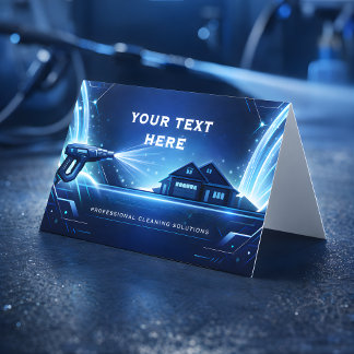 Residential Pressure Washing Holographic Glow Visitekaartje