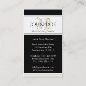 Residential Realtor Gold Roman Visitekaartje (Achterkant)