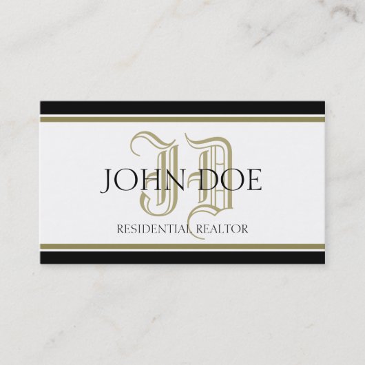 Residential Realtor Gold Roman Visitekaartje (Voorkant)