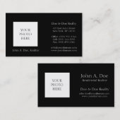 Residential Realtor Head Shot Classic Black Visitekaartje (Voorkant / Achterkant)