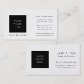 Residential Realtor Head Shot Platinum Paper Visitekaartje (Voorkant / Achterkant)