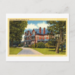 Residentie van de gouverneur in Raleigh, North Car Briefkaart