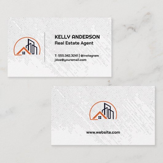 Residentieel Commercieel Gebouw | Vastgoed  Visitekaartje (Voorkant / Achterkant)