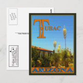 Residentiële Cactus Scene, Tubac, Arizona briefkaa Briefkaart (Voorkant / Achterkant)