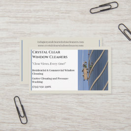Residentiële commerciële reinigingsruitenreiniger visitekaartje