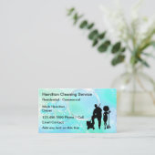 Residentiële en commerciële schoonmaakdiensten visitekaartje (Staand voorkant)