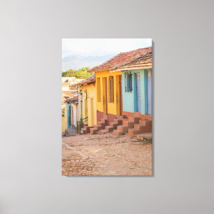 Residentiële huizen, Trinidad, Cuba Canvas Afdruk