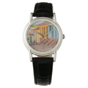 Residentiële huizen, Trinidad, Cuba Horloge