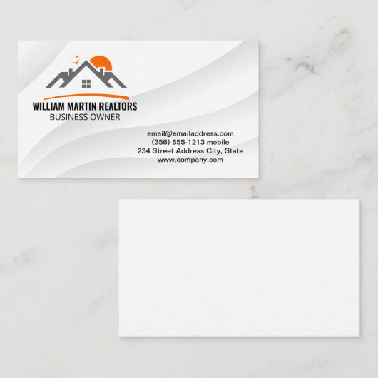 Residentiële Logo voor onroerend goed Visitekaartje (Voorkant / Achterkant)