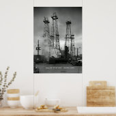 RESIDENTIËLE OLIEDRILLING IN KILGORE TEXAS c. 1935 Poster (Keuken)