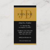 Residentiële realtor Stripe Gold Visitekaartje (Achterkant)