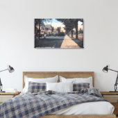 Residentiële scène op Riverside Drive Canvas Afdruk (Insitu (Slaapkamer))