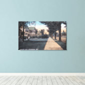 Residentiële scène op Riverside Drive Canvas Afdruk (Insitu (Houten vloer))