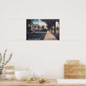 Residentiële scène op Riverside Drive Poster (Keuken)