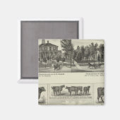 Residenties and Stock Boerderij, Wichita, Kansas Magneet (Voorkant / Achterkant)