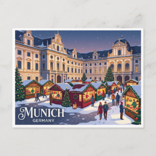Residenz Kerstmarkt München Duitsland Briefkaart