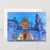 Residenzplatz in Salzburg, Oostenrijk Briefkaart (Voorkant / Achterkant)